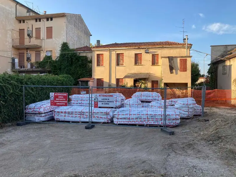 Bonifica dell’amianto a Padova, fase di rimozione