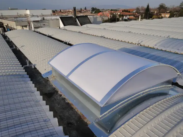 Copertura capannone industriale, realizzazione MB Coperture Group