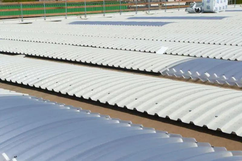 Copertura con lucernari a shed