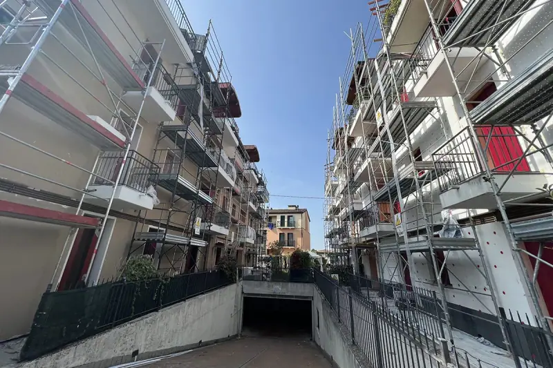 Edificio ristrutturato a lavori completati